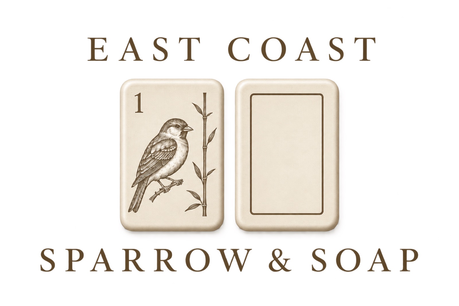 The East Coast Sparrow and Soap tile pair — a sparrow on a one bam beside a blank soap tile